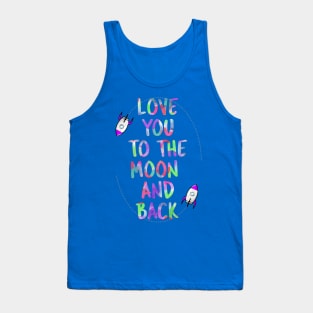 I Love You to the Moon and Back Autism awareness Tank Top